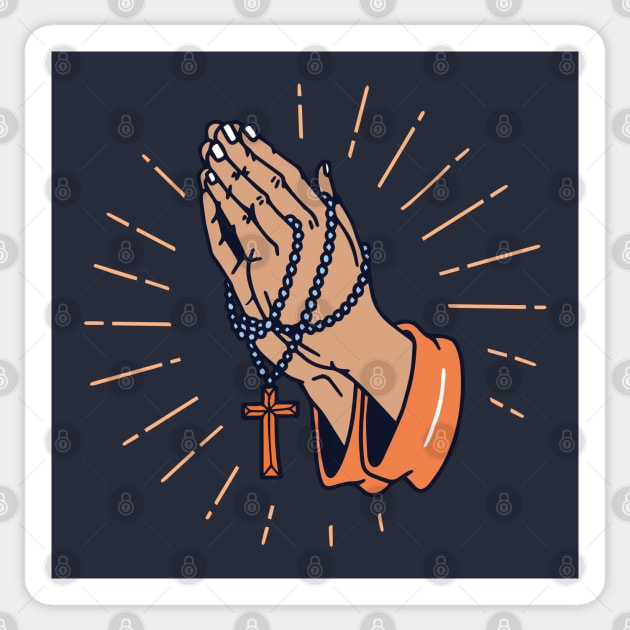 Prayer Hands Sticker by machmigo